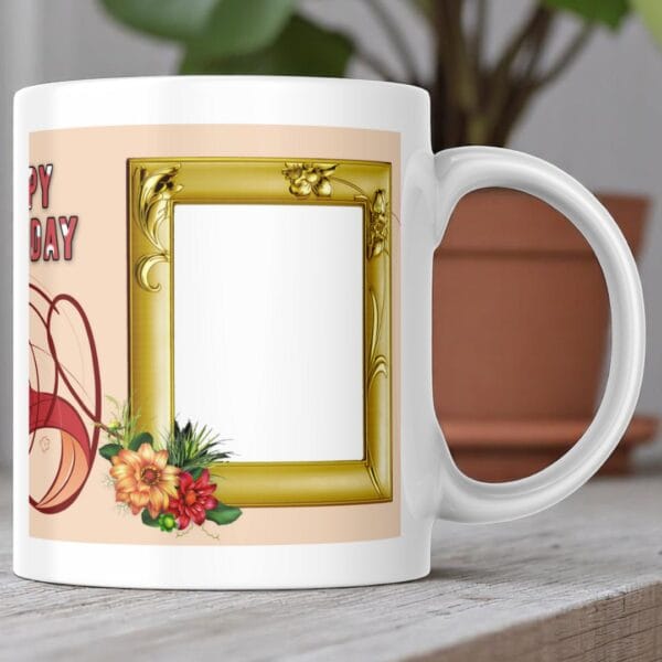 POPZOY Happy Birthday Wishes Personalized Photo Mug Printing