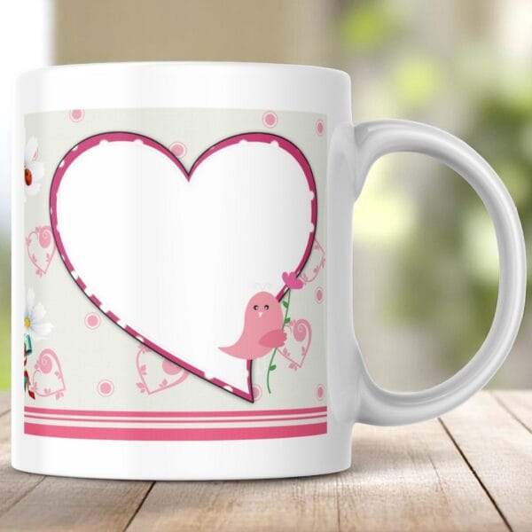 POPZOY Radiant Love Customized Photo Mug for Gifts and Coffee