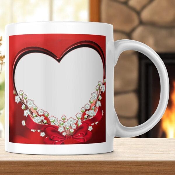 POPZOY Vivid Swirls Logo Printed Mug with Custom Photo