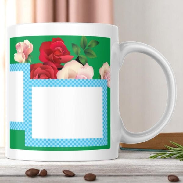 POPZOY Dreamy Floral Picture Mug with Personalized Printing