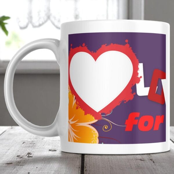 POPZOY Forever Blooms Photo Mug with Customized Picture Printing