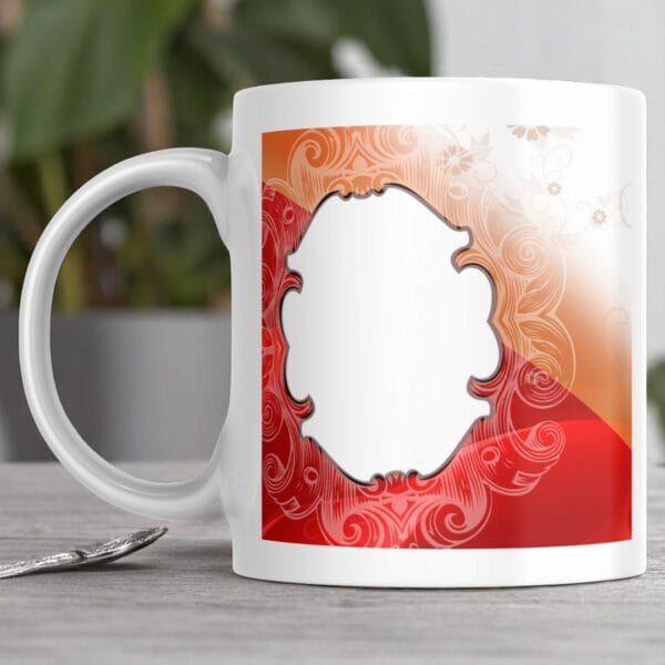 POPZOY Artistic Flame Customized Photo Mug for Gifting