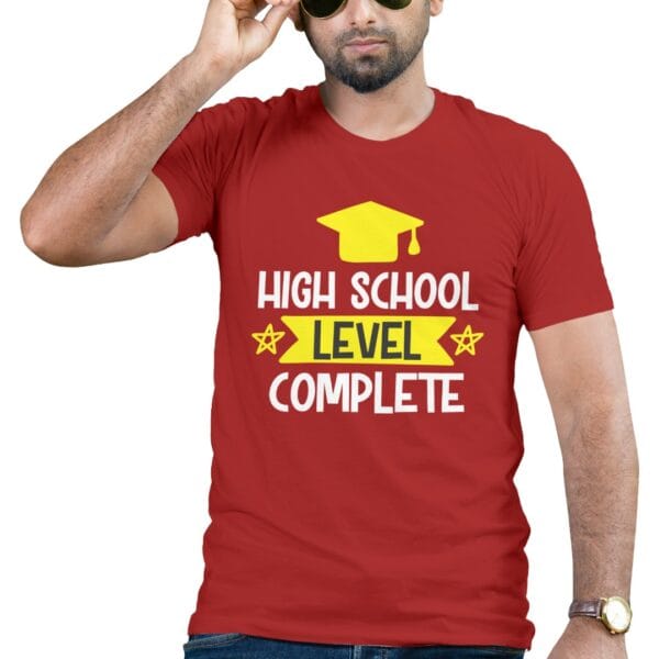 High School Graduation Red T-Shirt for Celebration Moments