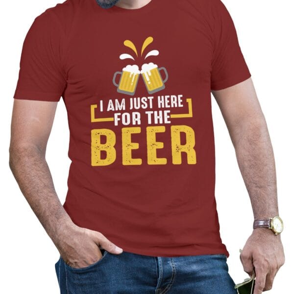 Beer Party Maroon T-Shirt for Chill Hangouts