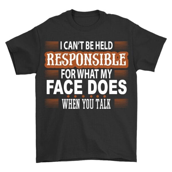 Expressive Face Cotton T-Shirt for Humorous Moments