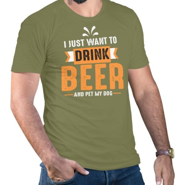 Beer & Dog Love Cotton T-Shirt for Chill Evenings