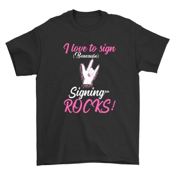 Sign Language Cotton T-Shirt for Expression Lovers