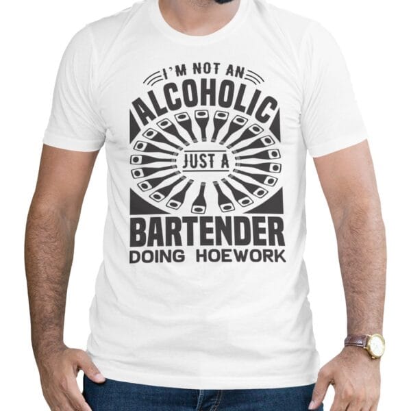 Funny Bartender T-Shirt for Men Who Love Mixing and Joking