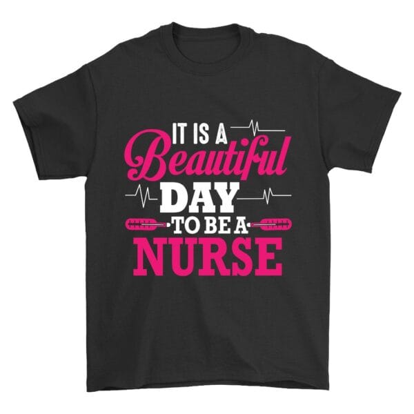Proud to Be a Nurse Black Cotton T-Shirt for Medical Staff