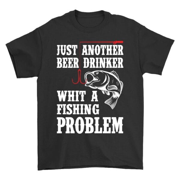Funny Beer and Fishing Cotton T-shirt for Men