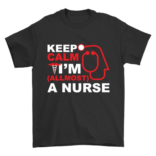 Black Cotton T-Shirt for Nurses Who Stay Calm and Handle Everything