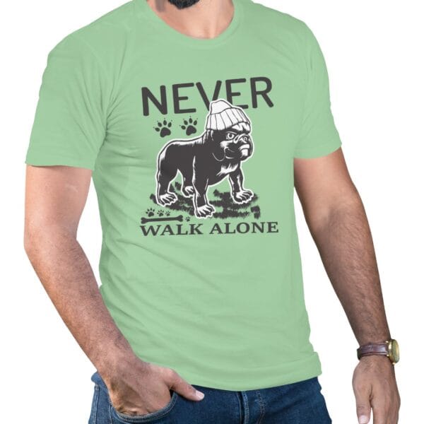 Green Cotton T-Shirt for Dog Lovers to Wear Every Day
