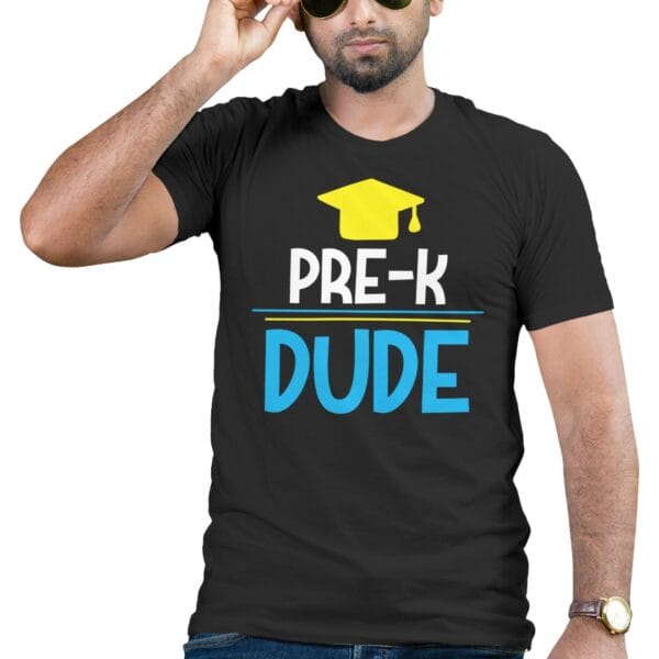 Black Cotton T-Shirt for Pre-Kindergarten Graduation Day