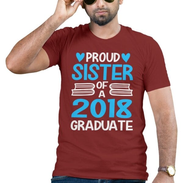 Maroon Cotton T-Shirt for Sisters of Graduates