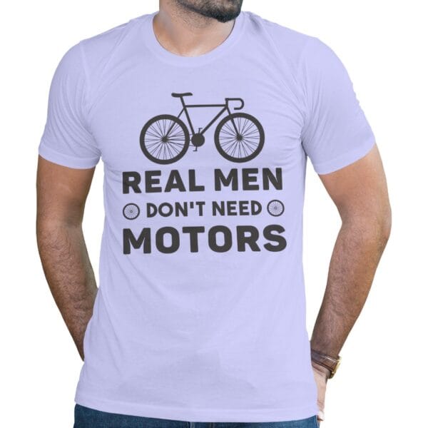 Light Purple Cotton T-Shirt for People Who Love Road Cycling