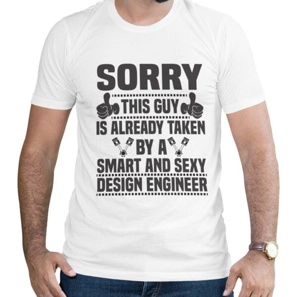 White Cotton T-Shirt for Smart and Stylish Engineers