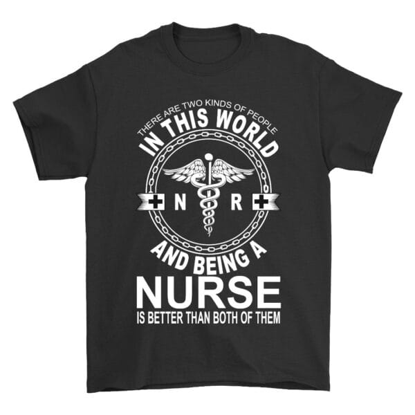 Black Cotton T-Shirt for Nurses and Medical Professionals