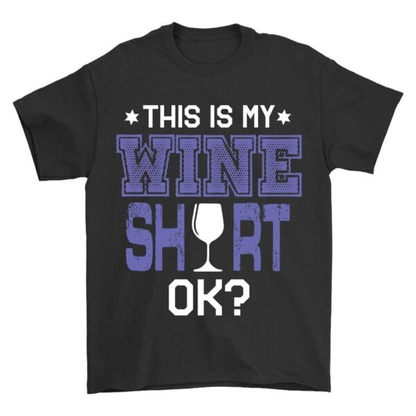 Black Cotton T-Shirt for Wine Lovers to Relax Comfortably
