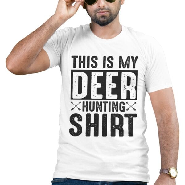 White Cotton T-Shirt for People Who Love Hunting and Outdoors