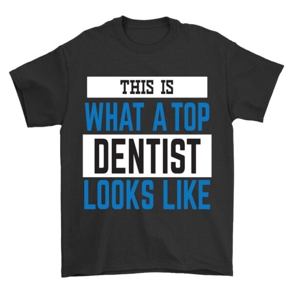 Black Cotton T-Shirt for Dentists to Wear with Pride