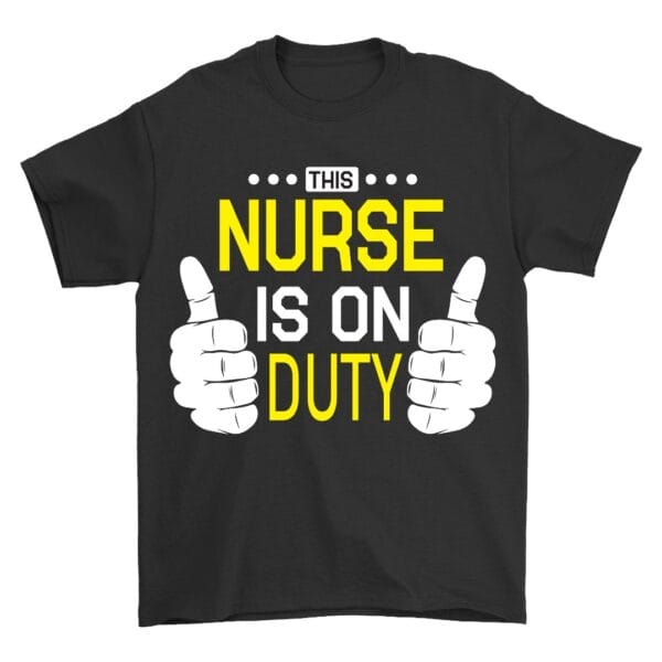 Black Cotton T-Shirt for Nurses Who Work with Dedication