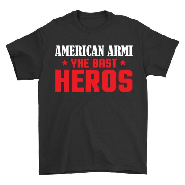 Black Cotton T-Shirt with Patriotic Print for USA Supporters