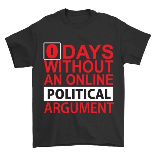 Black Cotton T-Shirt for Strong Political Message