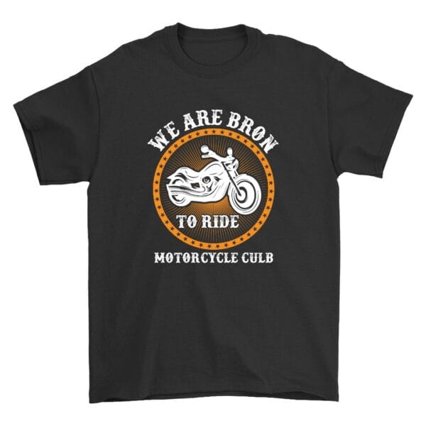 Black Cotton T-Shirt for Motorcycle Club Lovers and Riders