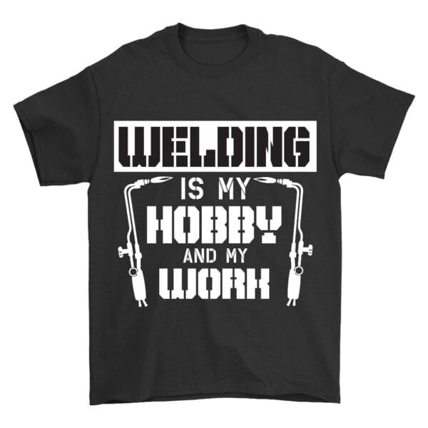 Black Cotton T-Shirt with Quote for Expert Welders