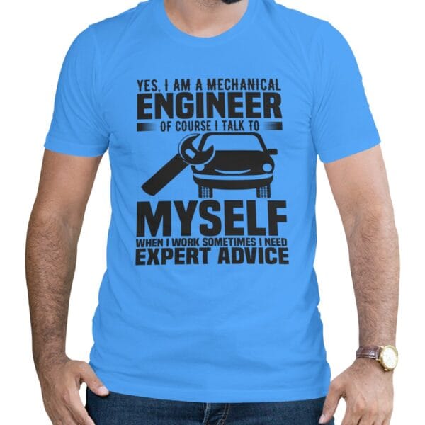 Sky Blue Cotton Blend Round Neck T-Shirt for Everyday Comfort