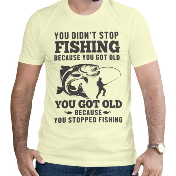 Pale Yellow Cotton Blend Round Neck T-Shirt for Leisure Wear