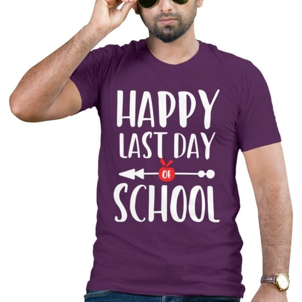 Fun Purple Tee for Last Day of School Vibes