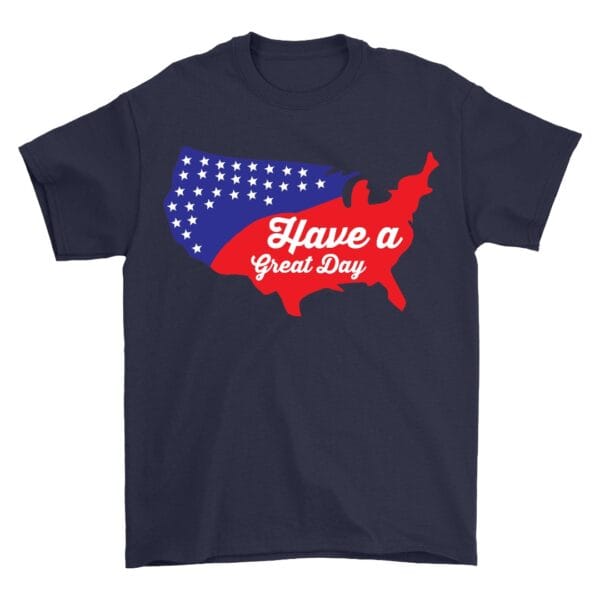 USA Map Navy Blue Tee for Everyday Patriotism