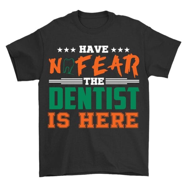 Funny Dentist Black Tee for Tooth Experts and Fans